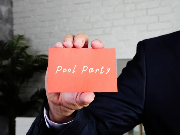 Pool Party Надпись Листе Бумаги — стоковое фото