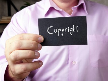 Telif hakkı hakkında el yazısıyla yazılmış kavramsal fotoğraf
