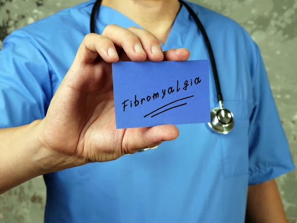 Gezondheidszorg Concept Betekent Fibromyalgie Met Inscriptie Pagina — Stockfoto