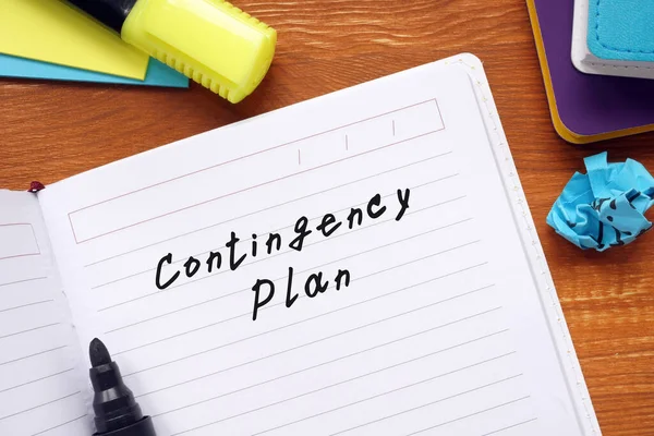 Business concept meaning Contingency Plan with phrase on the page