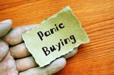 İş kavramı, panikle satın alma anlamına gelir.