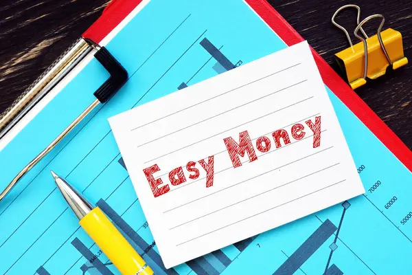 Znak Easy Money Stronie — Zdjęcie stockowe