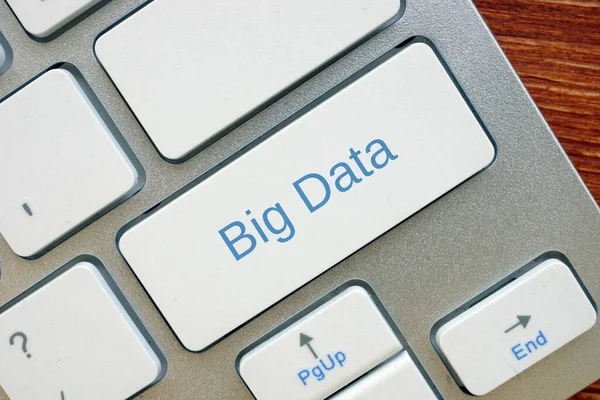 Concetto Finanziario Che Significa Big Data Con Segno Sulla Pagina — Foto Stock