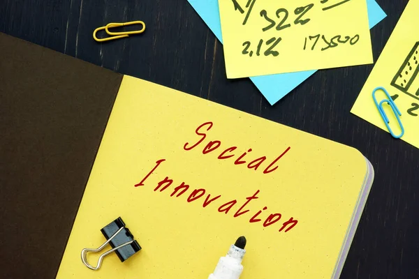 Koncepcja Finansowa Dotycząca Innowacji Społecznych Znakiem Arkuszu — Zdjęcie stockowe