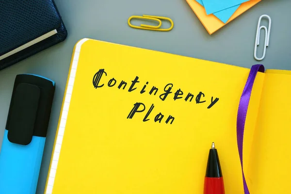 Financial concept meaning Contingency Plan with phrase on the piece of paper
