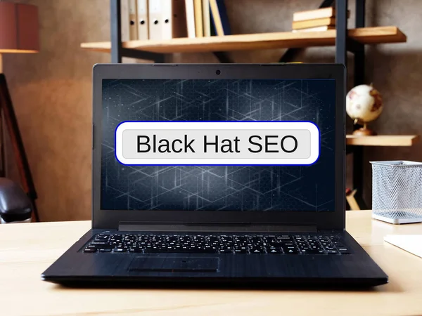 Black Hat Seo Frase Folha — Fotografia de Stock