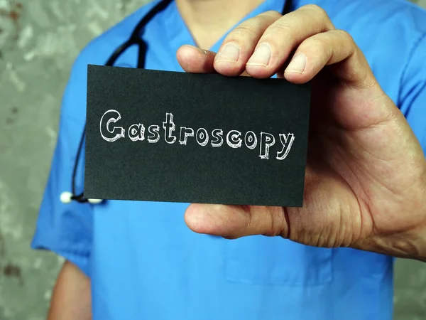 Koncepcja Opieki Zdrowotnej Oznaczająca Gastroskopię Endoskopia Zwrotem Kartce Papieru — Zdjęcie stockowe
