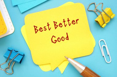 İş konsepti, en iyisi anlamına gelir. Sayfadaki ifade ile iyi.