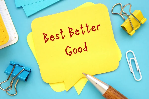 İş konsepti, en iyisi anlamına gelir. Sayfadaki ifade ile iyi.