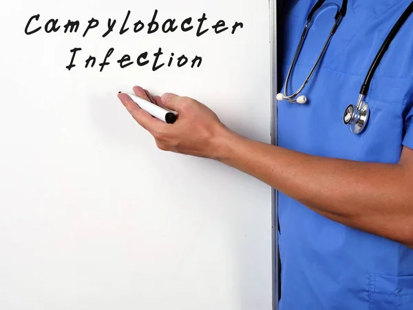 Campylobacter Μόλυνση Επιγραφή Στο Κομμάτι Του Χαρτιού — Φωτογραφία Αρχείου