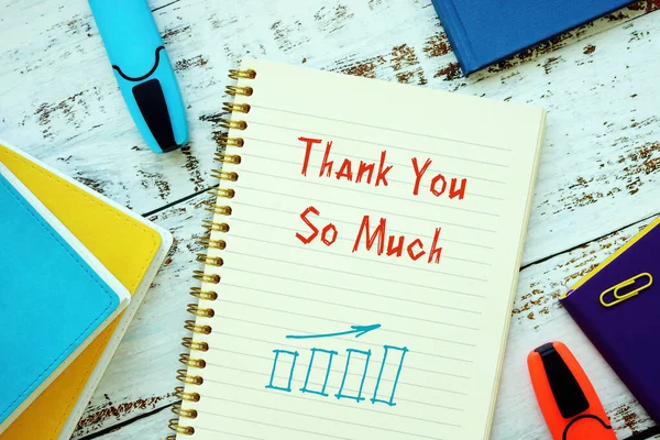 Financial Concept Meaning Thank You Much Sign Sheet — Stock Photo, Image