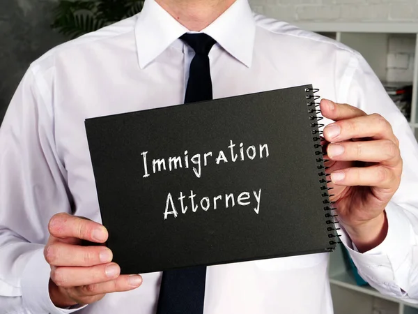 Juridical Concept Immigration Attorney Sign Sheet — Stock Photo, Image