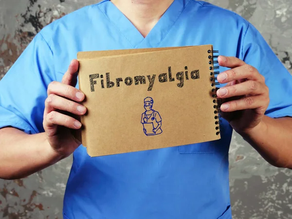 Gezondheidszorg Concept Betekent Fibromyalgie Met Zin Het Blad — Stockfoto