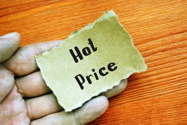 Hot Price Inscripción Hoja — Foto de Stock