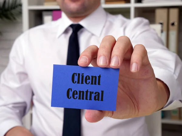 Business Concept Client Central Phrase Sheet — Stock Photo, Image