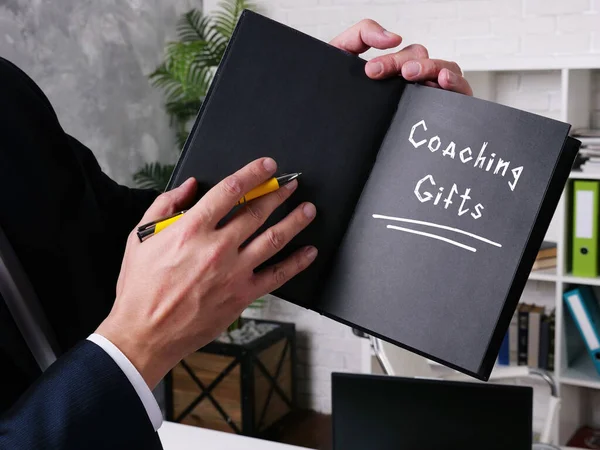 Financial Concept Meaning Coaching Gifts Phrase Sheet — Stock Photo, Image