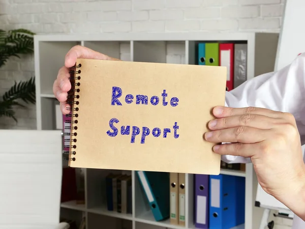 Remote Support sign on the page