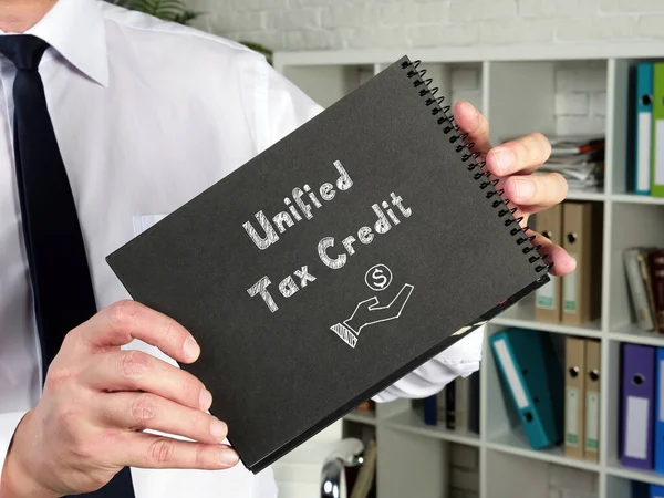 Unified Tax Credit Zin Het Stuk Papier — Stockfoto