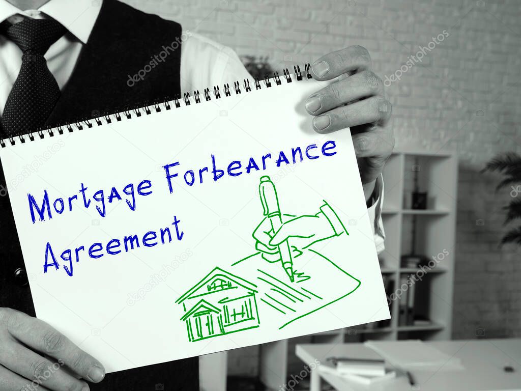 Mortgage Forbearance Agreement inscription on the sheet.