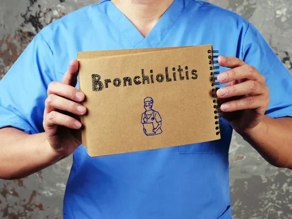 Concepto Salud Sobre Bronquiolitis Con Inscripción Página — Foto de Stock