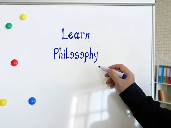 Business Concept Learn Philosophy Sign Piece Paper — Stock Photo, Image