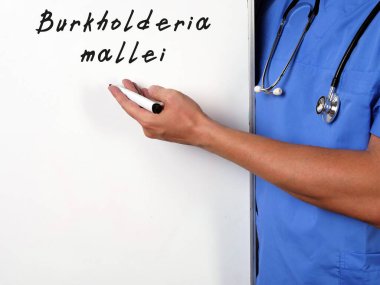 Burkholderia Mallei ile ilgili sağlık konsepti.