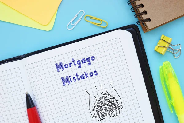 Concepto Negocio Sobre Errores Hipotecarios Con Frase Página —  Fotos de Stock