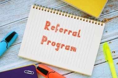 Sayfasında yazı olan Referans Programı konsepti