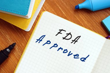FDA ile ilgili iş konsepti sayfadaki ifadeyle onaylandı