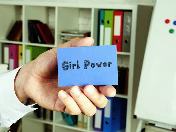 Conceito Financeiro Sobre Girl Power Com Frase Página — Fotografia de Stock