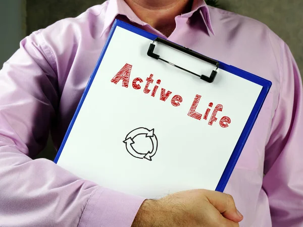 Концепция Бизнеса Active Life Надписью Листе — стоковое фото