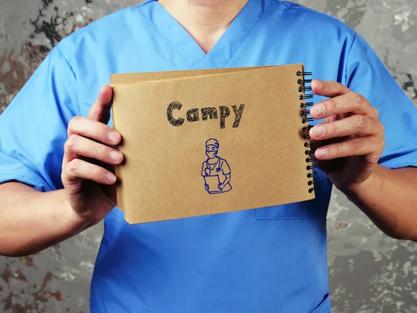 Concepto Médico Que Significa Campy Con Signo Página — Foto de Stock