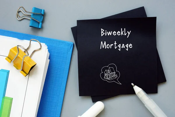 Biweekly Mortgage Phrase Page — 스톡 사진