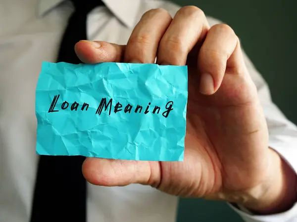 Financial Concept Meaning Loan Meaning Inscription Piece Paper — Stock Photo, Image