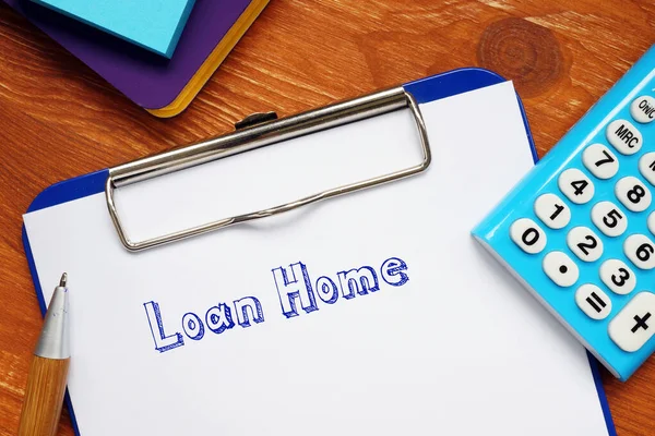 Financial Concept Loan Home Inscription Page — Stock Photo, Image