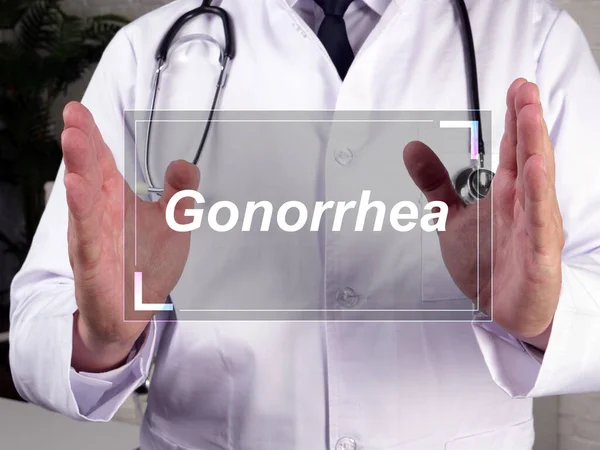 Concepto Cuidado Salud Sobre Gonorrea Con Frase Hoja — Foto de Stock