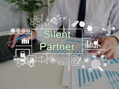  Silent Partner sign on the page clipart