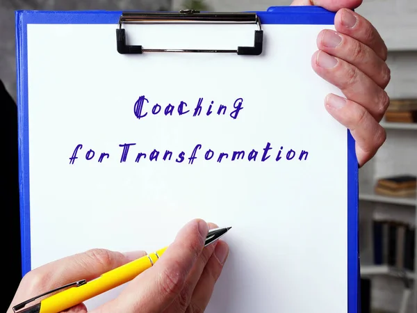 Konzeptfoto Über Coaching Transformation Mit Handschriftlicher Formulierung — Stockfoto