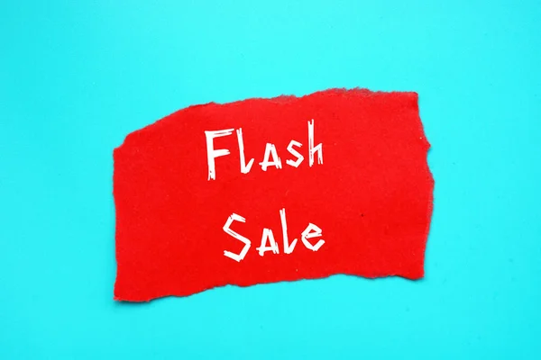 Финансовая Концепция Flash Sale Надписью Листе Бумаги — стоковое фото