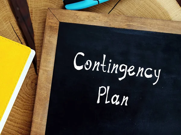 Business concept meaning Contingency Plan with sign on the sheet