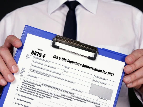Form 8879 Irs File Signature Authorization 1041 — Stock fotografie