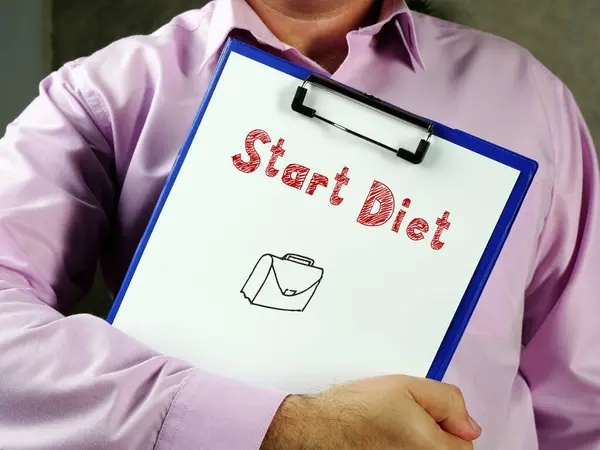 Konsep Keuangan Tentang Start Diet Dengan Frasa Halaman — Stok Foto