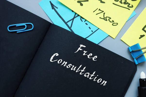 Financial concept meaning Free Consultation with inscription on the page