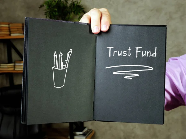 Foto Conceitual Sobre Trust Fund Com Texto Manuscrito — Fotografia de Stock