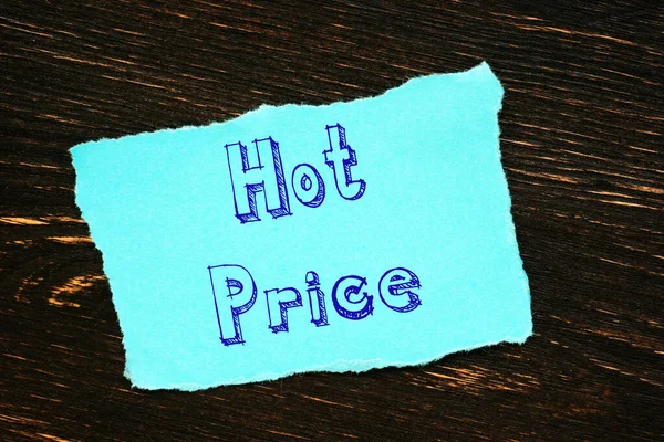 Concepto Negocio Sobre Hot Price Con Signo Hoja — Foto de Stock