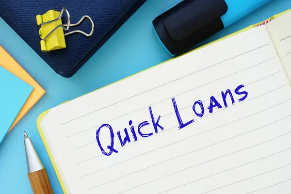 Affärsidé Quick Loans Med Fras Papperet — Stockfoto