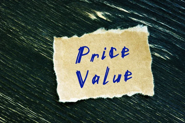 Financial Concept Price Value Inscription Piece Paper — Stock Photo, Image