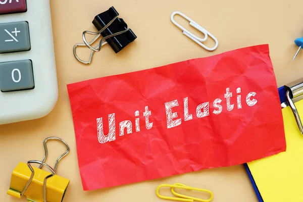 Conceito Negócio Sobre Unit Elastic Com Frase Pedaço Papel — Fotografia de Stock