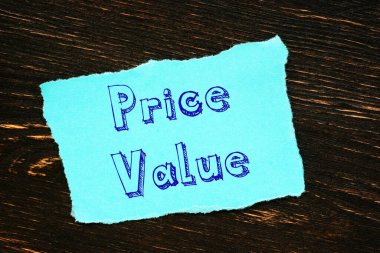 Fiyat Değeriyle ilgili bir iş kavramı.