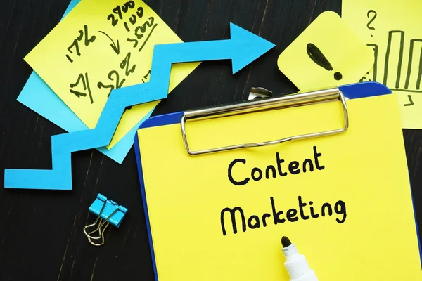 Koncepcja Biznesowa Content Marketingu Napisem Arkuszu — Zdjęcie stockowe